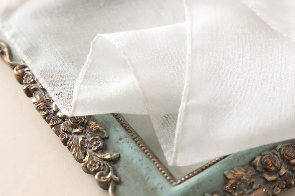 Echarpe châle en viscose florale en dentelle blanche