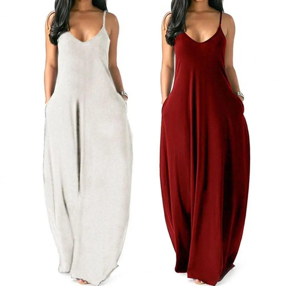 Robe longue sans manches