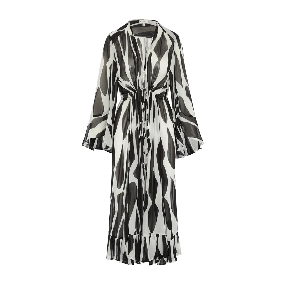 Maillot de bain une pièce à blocs de couleurs et kimono