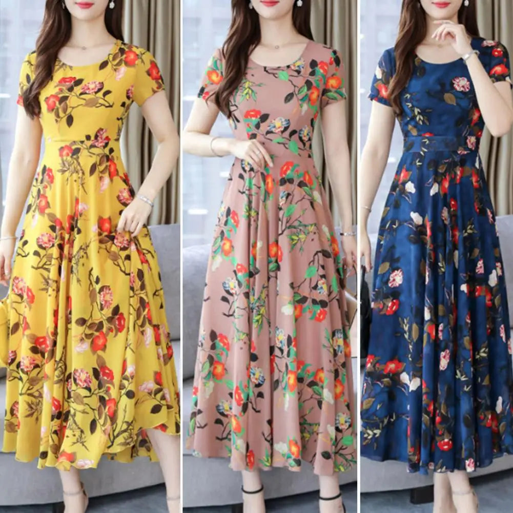 Robe pour femme longue floral élégante