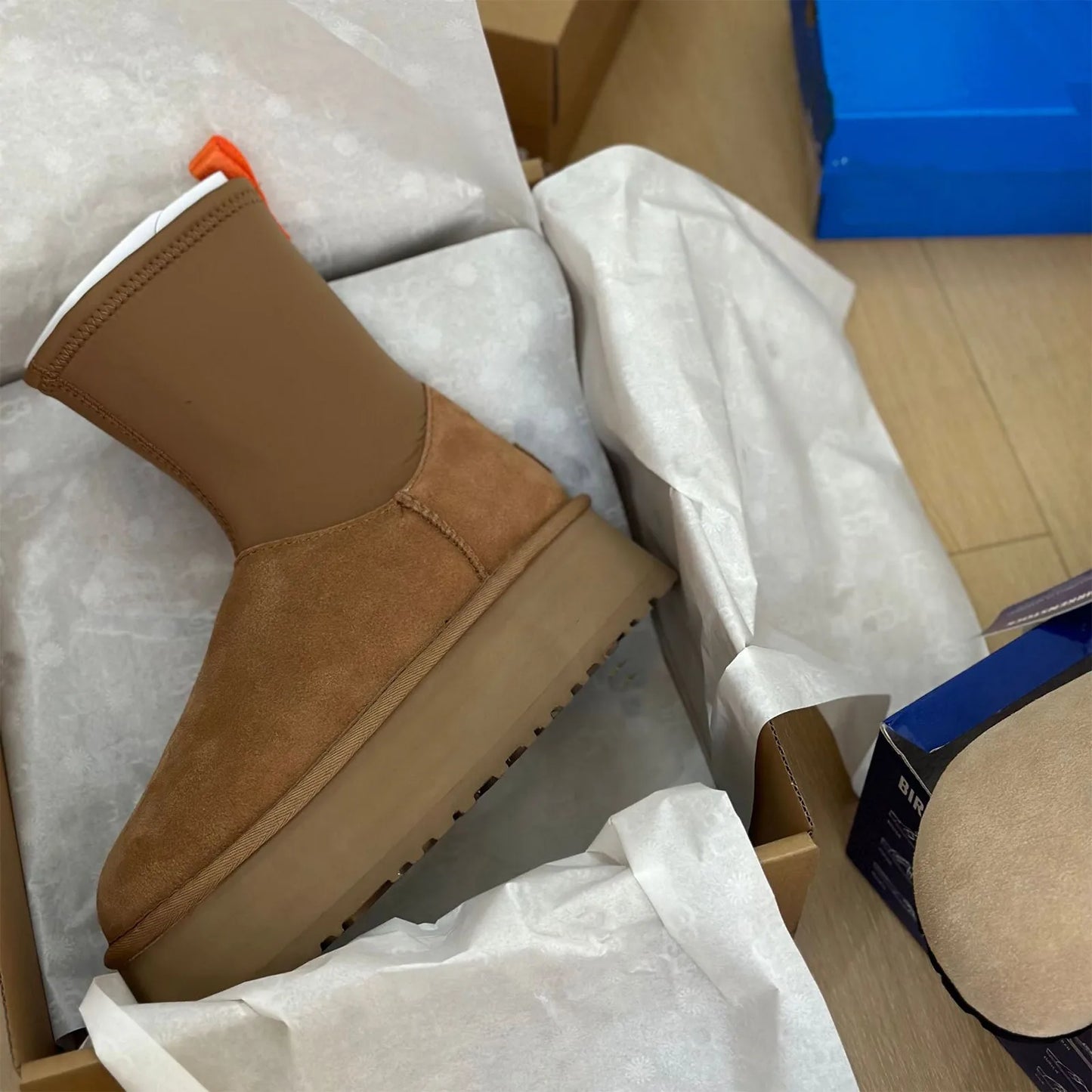 Brown Shoes for Women Black Round Toe Chunky Sock Suede Womens Snow Boots Platform Boot Female Gothic Sale Chic and Elegant Hot