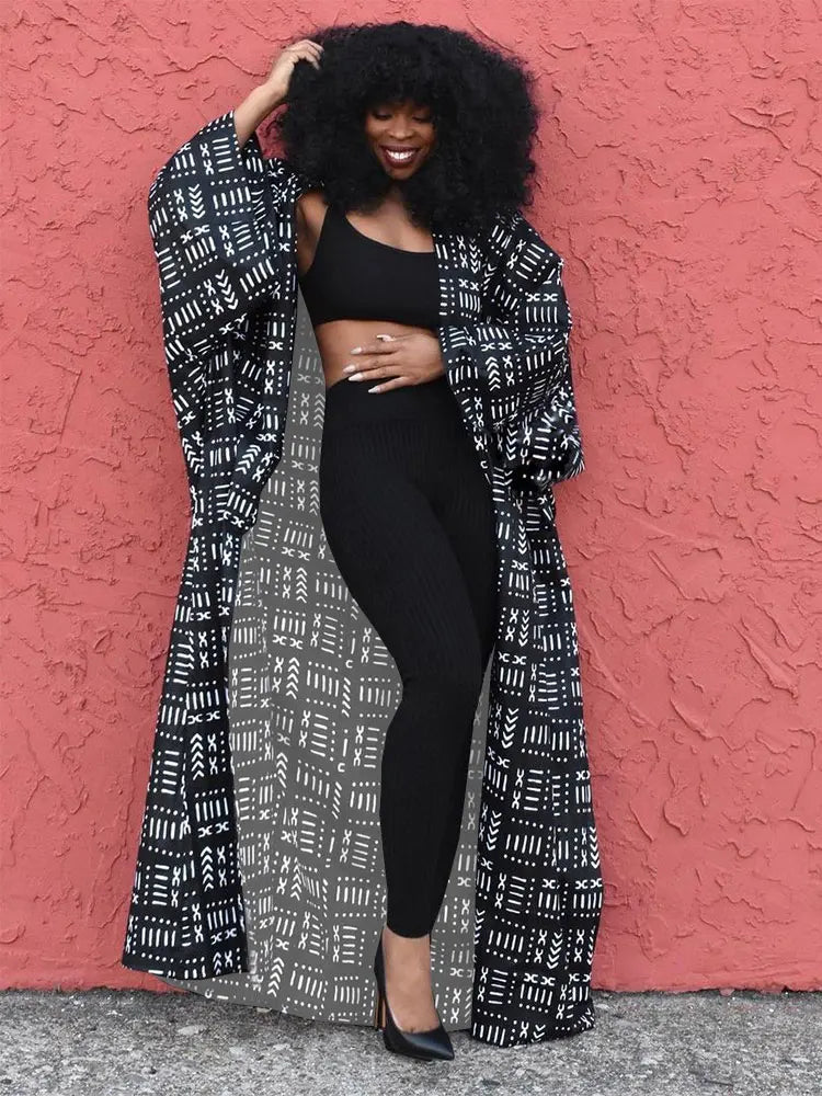 Cardigan Kimono Long imprimé