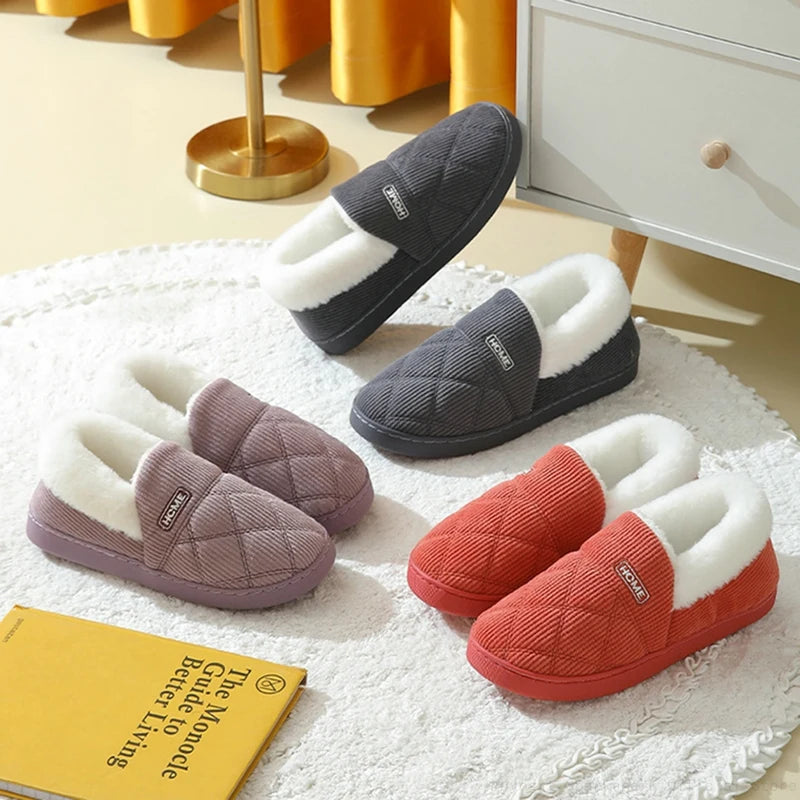 Pantoufles d'hiver chaudes en fourrure