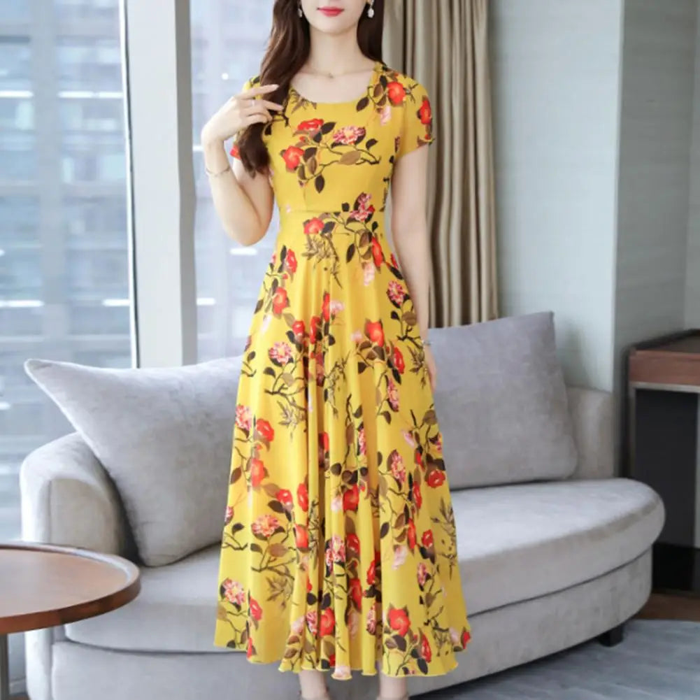 Robe pour femme longue floral élégante