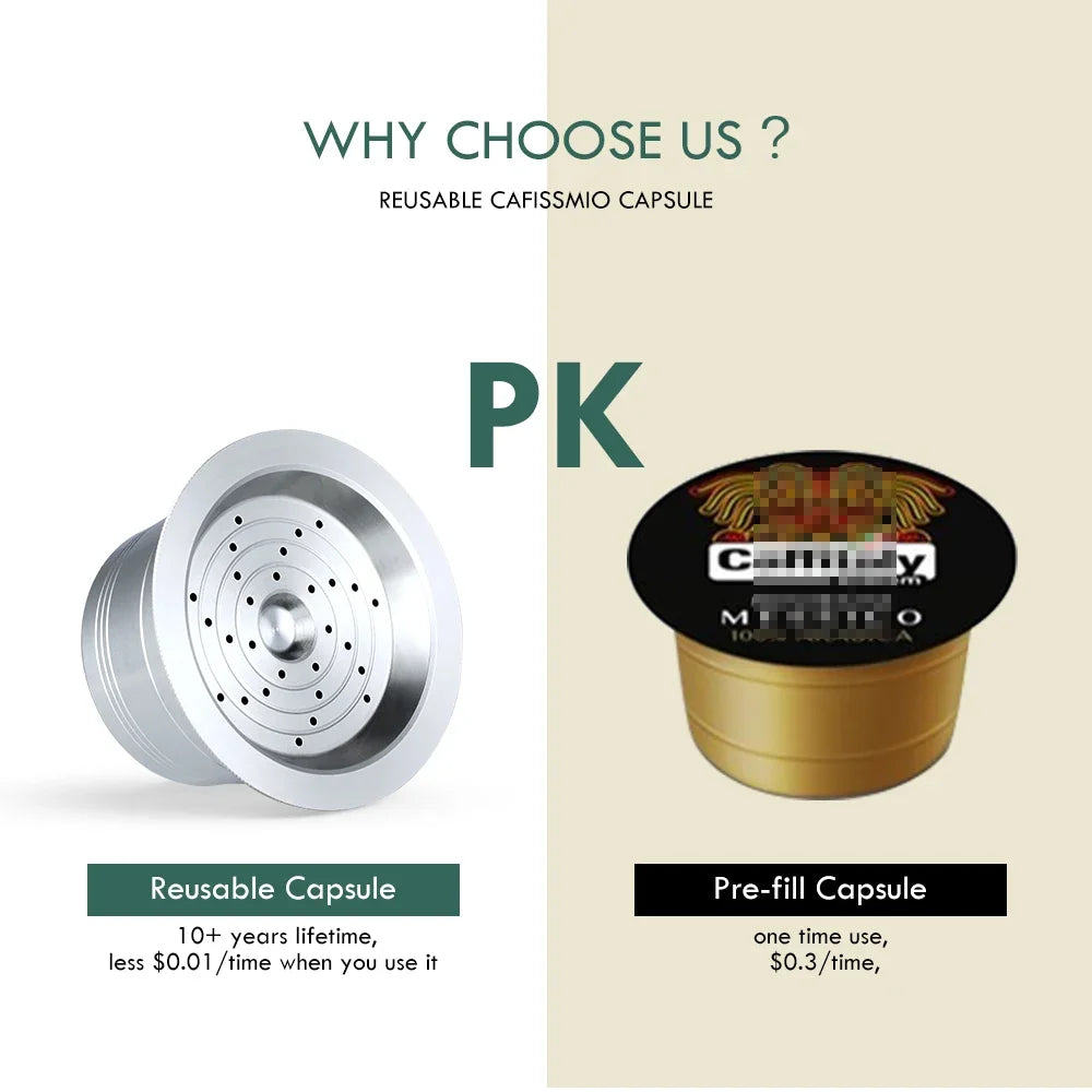 Capsules de café réutilisables rechargeables en acier inoxydable