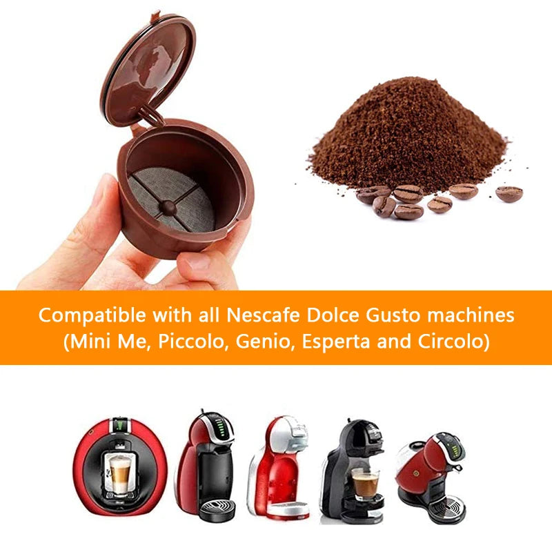 Capsules de café réutilisables, compatibles avec Dolce Gusto