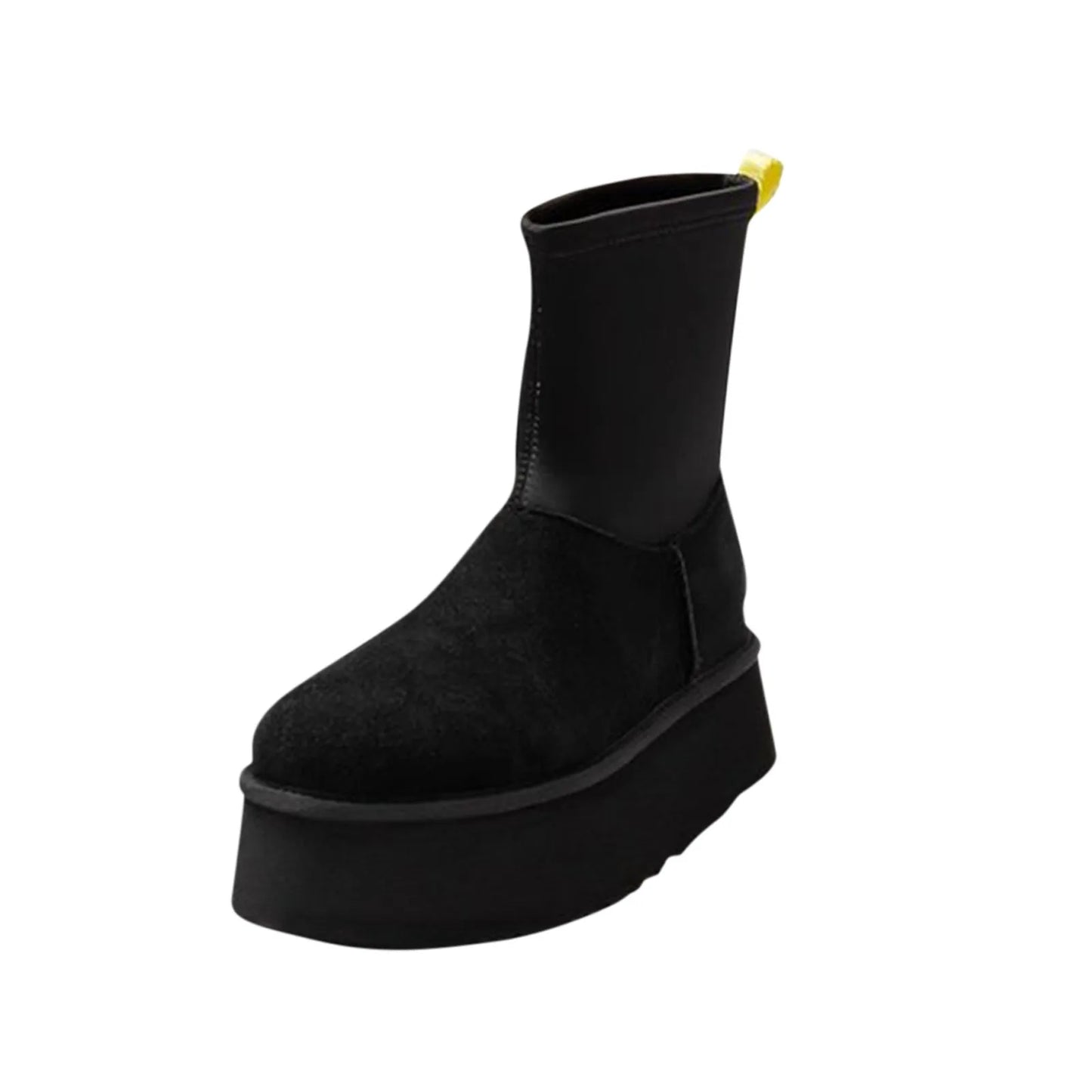 Brown Shoes for Women Black Round Toe Chunky Sock Suede Womens Snow Boots Platform Boot Female Gothic Sale Chic and Elegant Hot